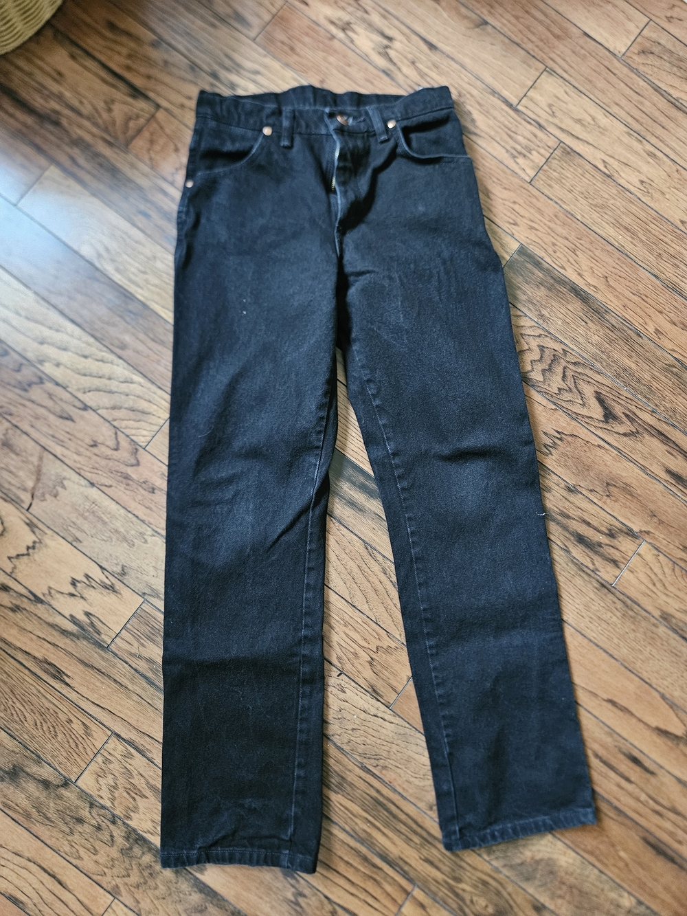 Wranglers Classic Straight Black Boy's Jeans Size 16